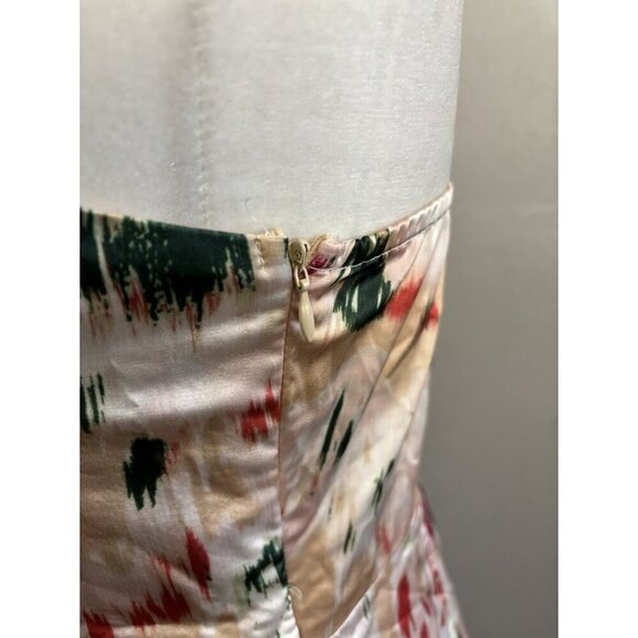 Cider Fliral Ruched Midi Dress Hi Low Size Medium - Picture 6 of 12